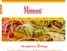 Tablet Screenshot of harshadcaterers.com